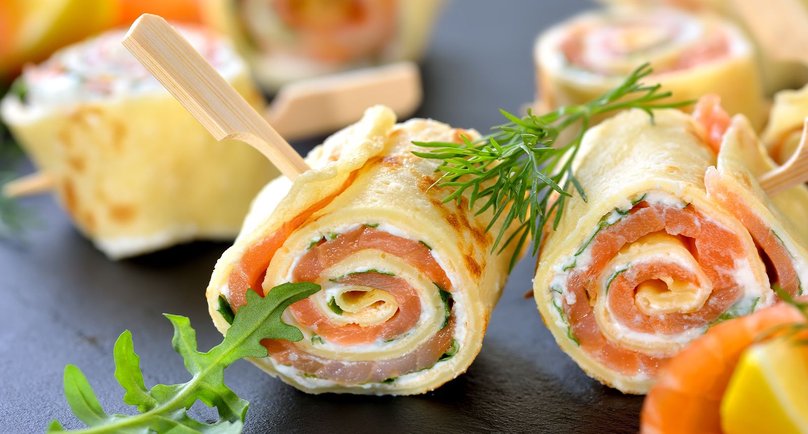 Crêpes-Röllchen mit Lachs - MiBon