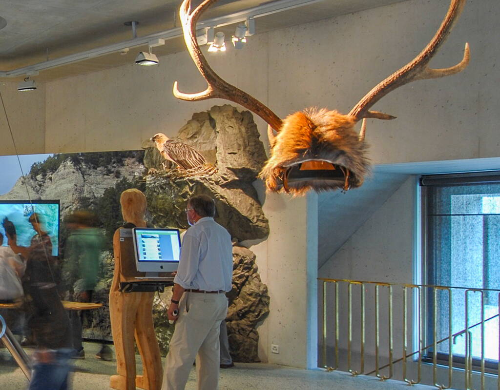 Gutschein für einen Gratiseintritt ins Nationalparkzentrum Zernez. Erlebe die Wunderwelt «Natur» hautnah und finde heraus, was eine triMAGINAZIUM ist.  Oder möchtest du der Geschichte der tönenden Löcher des Findlings lauschen? Herausfinden, warum sich das Hirschgeweih dreht? 