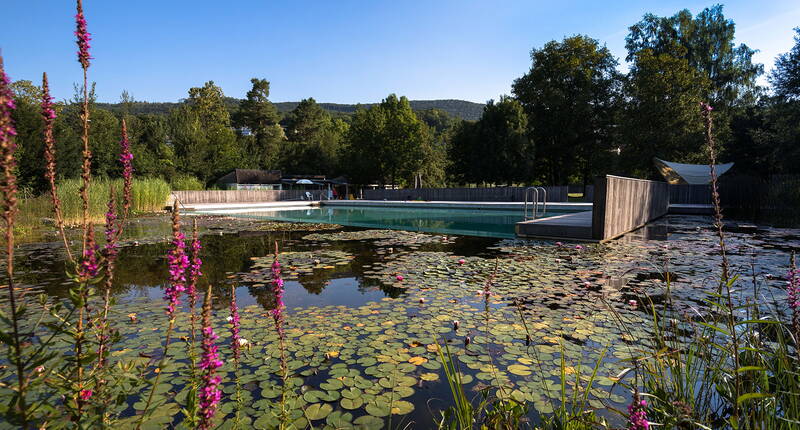 Ausflugsziele Mittelland – Biobadi Biberstein. Im Jahr 2000 wurde in Biberstein der erste öffentliche Schwimmteich der Schweiz eröffnet. Ein grosses Becken, Kinderbecken und Liegewiese laden zur Entspannung ein. Am Kiosk mit Bistro kann bei Bedarf der grosse oder kleine Hunger gestillt werden.