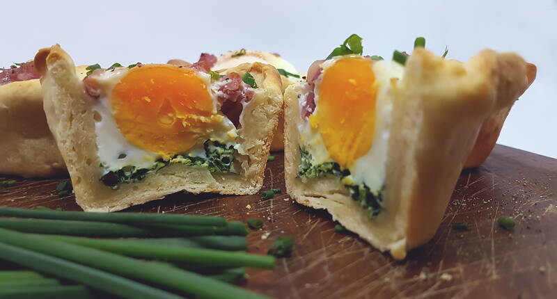 Eier flüssig oder lieber fest? Je nachdem variiert sich die Backzeit der Eier Scones, die zwischen 17 bis 20 Minuten liegt.